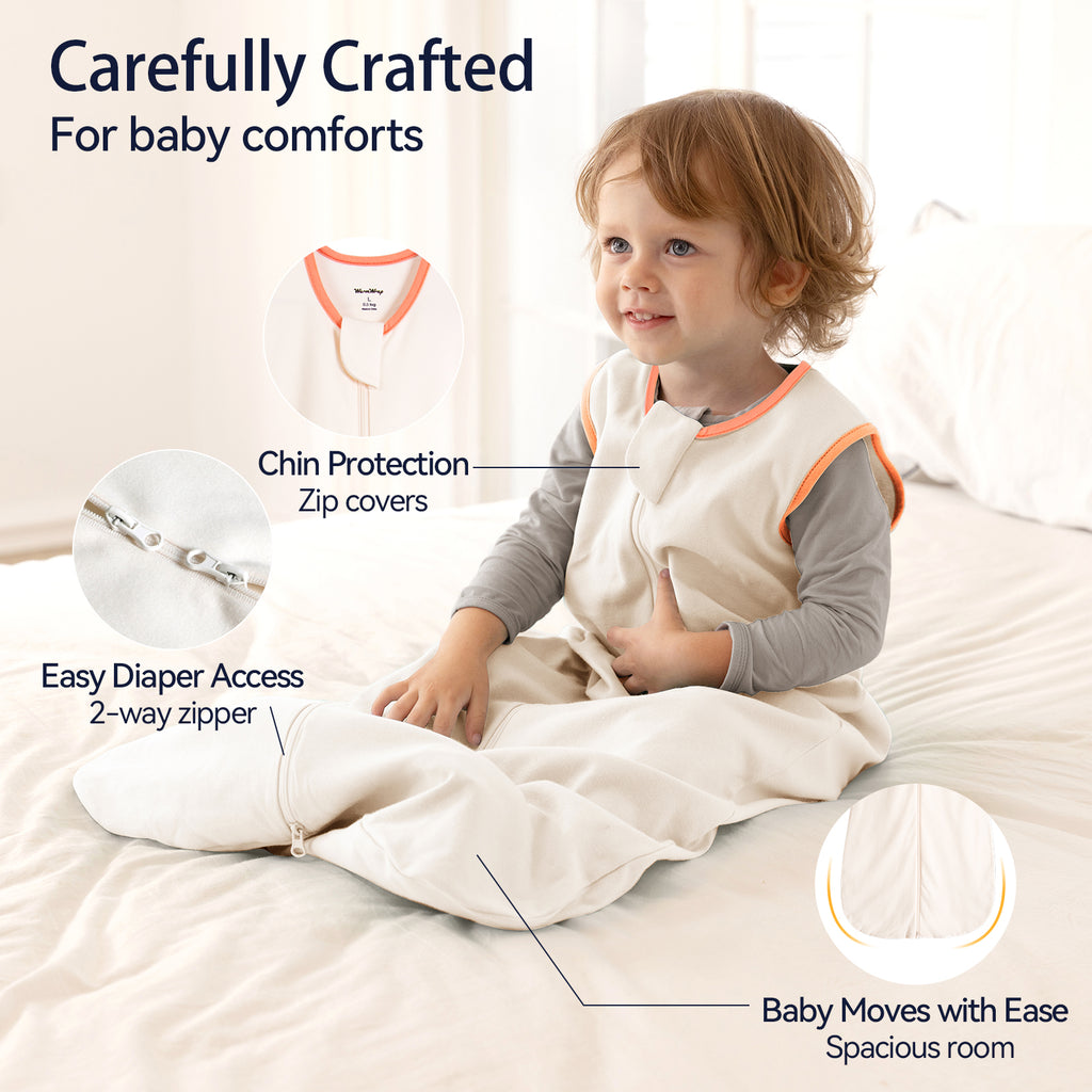 WarmWrap 3 Pack-Lightweight Baby Sleep Sack 100% Cotton Breathable Unisex Sleeping Bag 2-Way Zipper Baby Wearable Blanket 0.5 Tog（Straberry&cherry&cream）